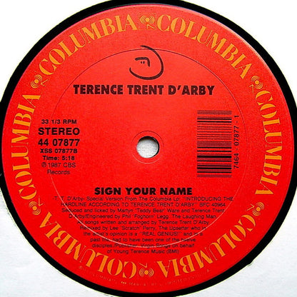 Terence Trent D'Arby : Sign Your Name (12")