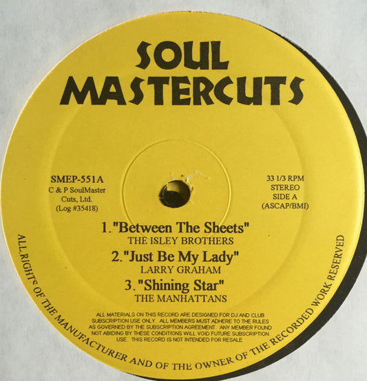 Various : Soul Mastercuts  (12", EP, Comp, Unofficial)