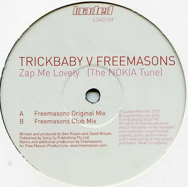 Trickbaby V Freemasons : Zap Me Lovely (The NOKIA Tune) (12")