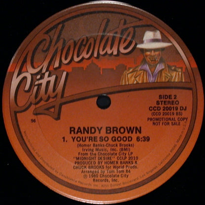 Randy Brown (2) : We Ought To Be Doin' It / You're So Good (12", Single, Promo)