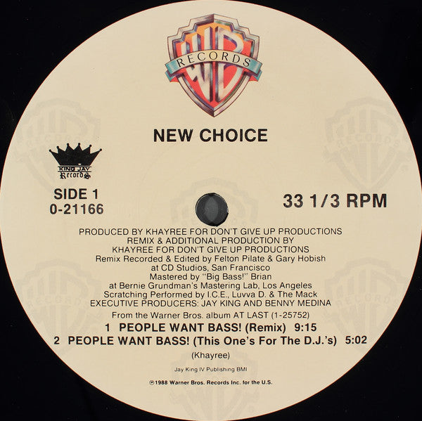 New Choice : People Want Bass (12", Maxi, All)