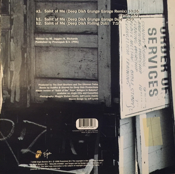 The Rolling Stones : Saint Of Me (12", Maxi)