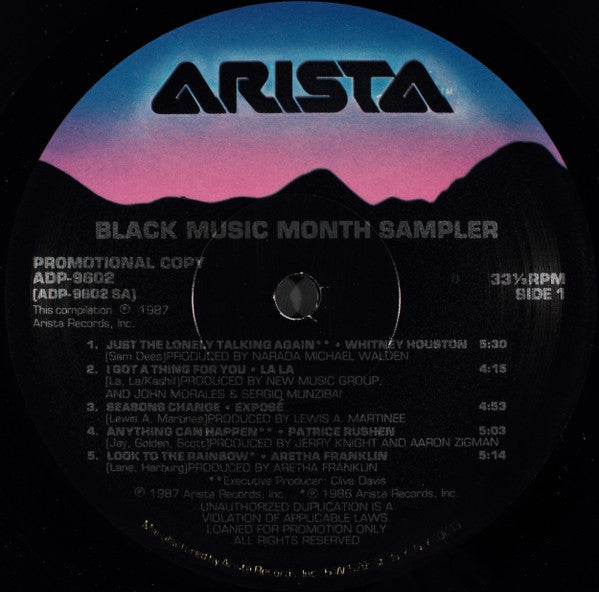 Various : Black Music Month Sampler: The Tradition Lives On (LP, Promo, Smplr)