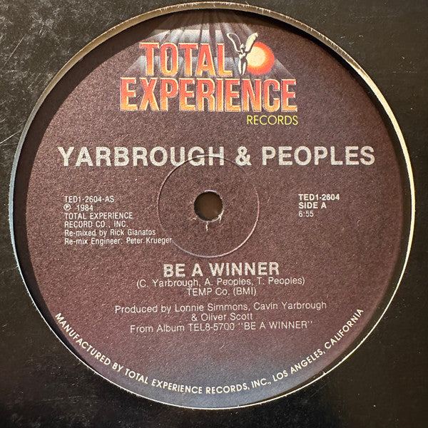 Yarbrough & Peoples : Be A Winner (12")