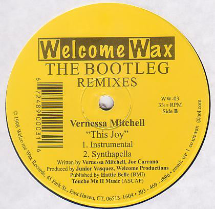 Vernessa Mitchell : This Joy (The Bootleg Remixes) (12")