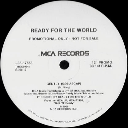 Ready For The World : Gently (12", Promo)