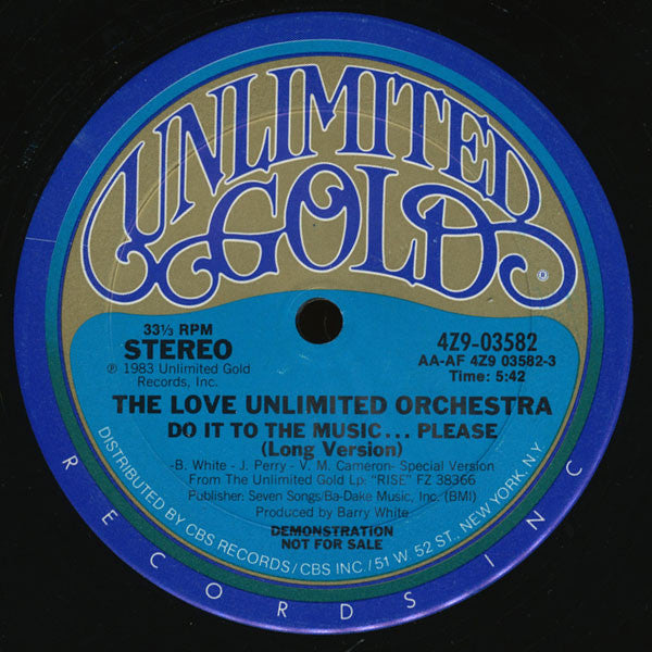 Love Unlimited Orchestra : Do It To The Music... Please (12", Promo)