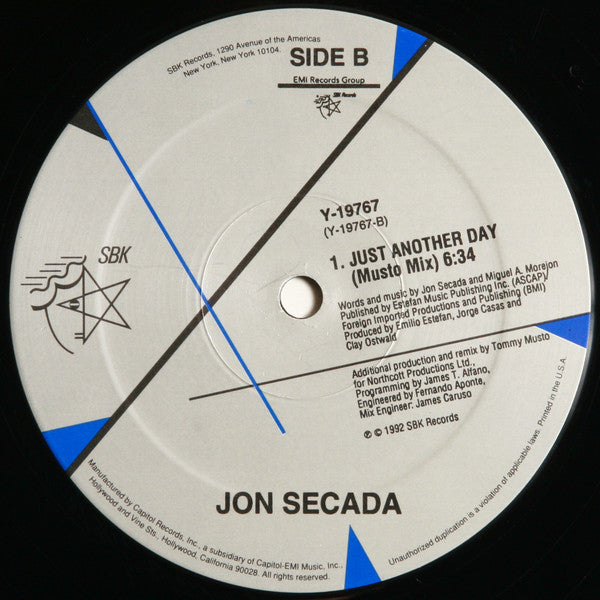 Jon Secada : Do You Believe In Us / Just Another Day (12")