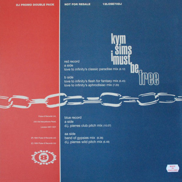 Kym Sims : I Must Be Free (2x12", Promo)
