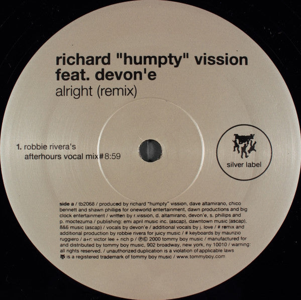 Richard "Humpty" Vission : Alright (The Remixes) (12")