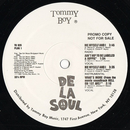 De La Soul : Me Myself And I (12", Promo)