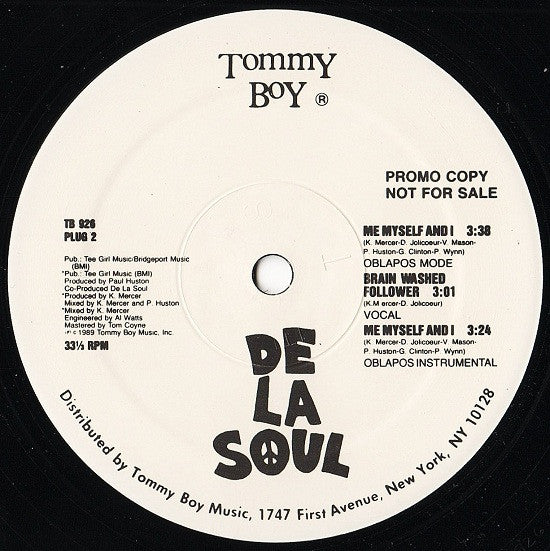 De La Soul : Me Myself And I (12", Promo)