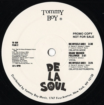 De La Soul : Me Myself And I (12", Promo)