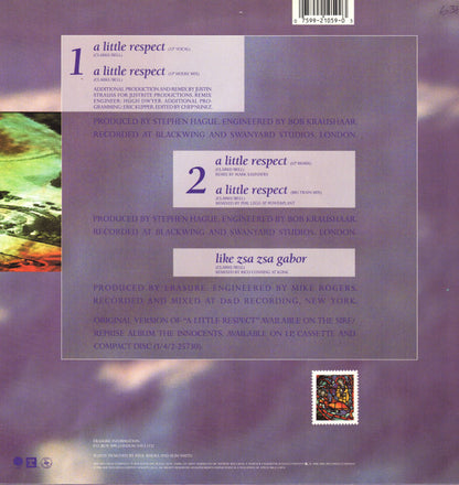 Erasure : A Little Respect (12", Maxi, Spe)