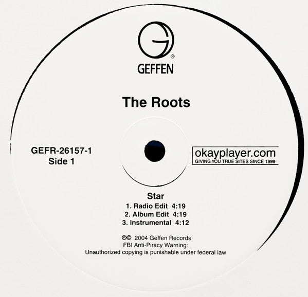 The Roots : Star / Din Da Da (12", Promo)