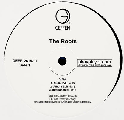 The Roots : Star / Din Da Da (12", Promo)