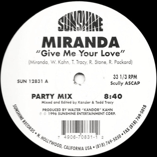 Miranda (3) : Give Me Your Love (12")
