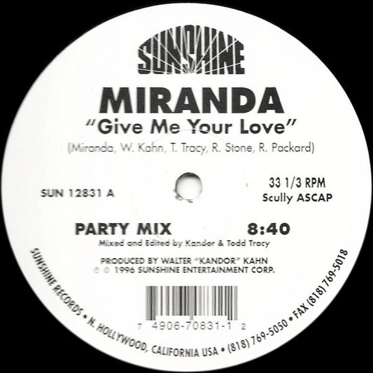 Miranda (3) : Give Me Your Love (12")