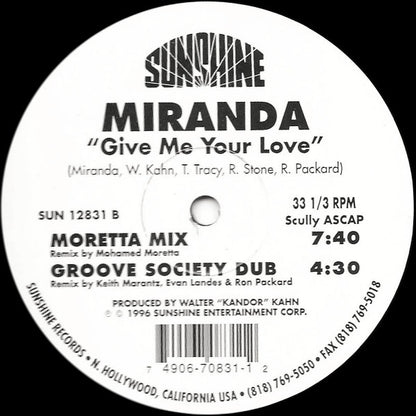 Miranda (3) : Give Me Your Love (12")