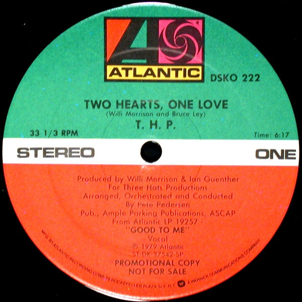 T. H. P.* : Two Hearts, One Love (12", Promo)
