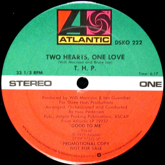 T. H. P.* : Two Hearts, One Love (12", Promo)