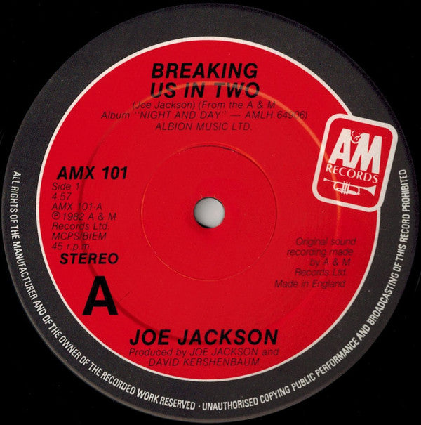 Joe Jackson : Breaking Us In Two (12", Single)