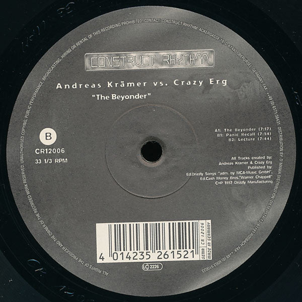 Andreas Krämer vs. Crazy Erg : The Beyonder (12")