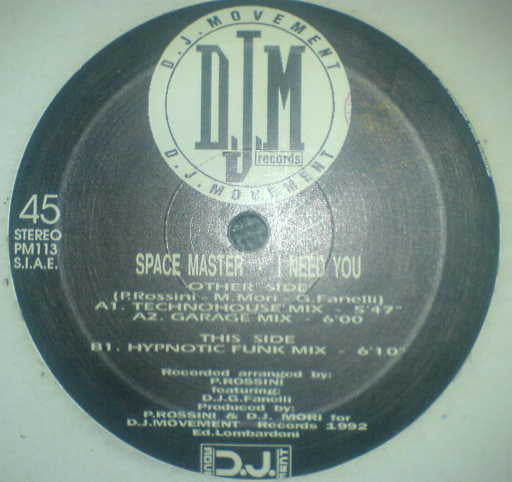 Space Master : I Need You (Remix) (12")
