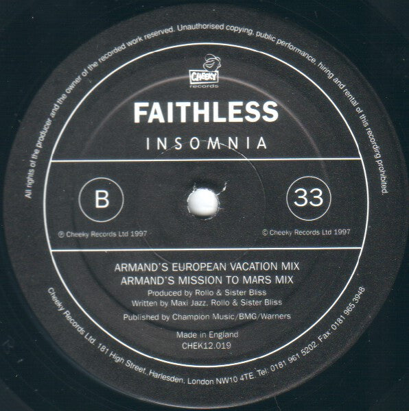 Faithless : Reverence (12")