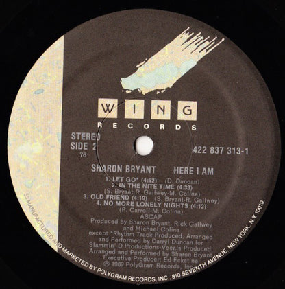 Sharon Bryant : Here I Am (LP, Album)