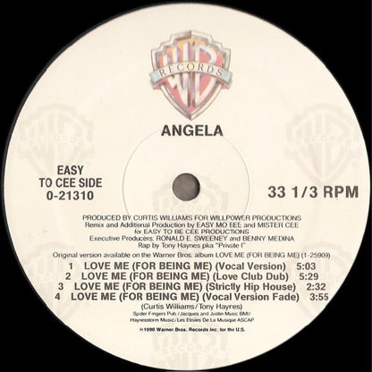 Angela (9) : Love Me (For Being Me) (12")