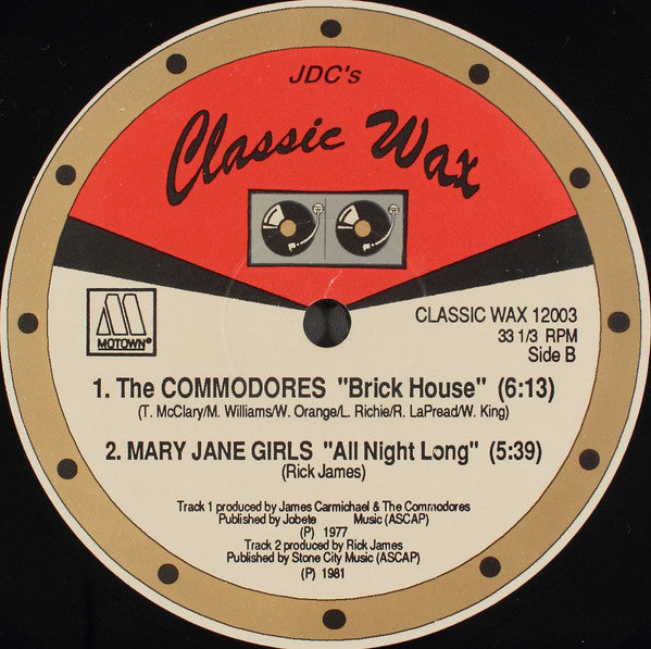 Marvin Gaye / The Commodores* / Mary Jane Girls : Got To Give It Up / Brick House / All Night Long (12")