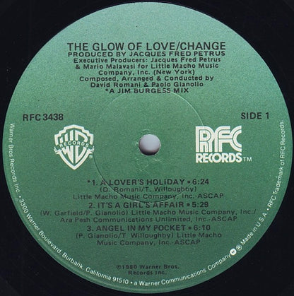 Change : The Glow Of Love (LP, Album, Los)