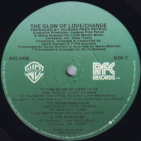 Change : The Glow Of Love (LP, Album, Los)