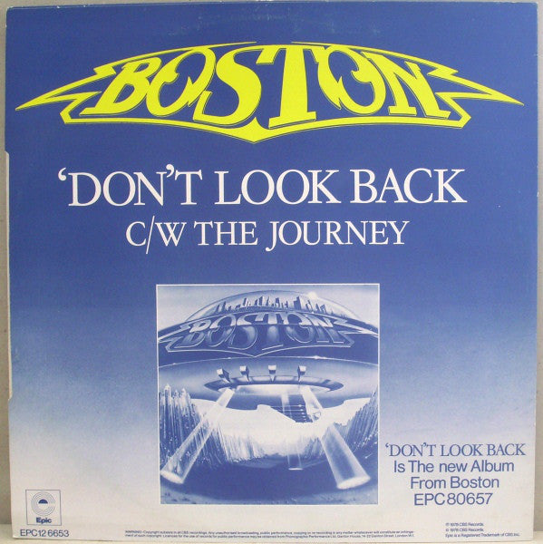 Boston : Don't Look Back  (12", Single, Ltd)