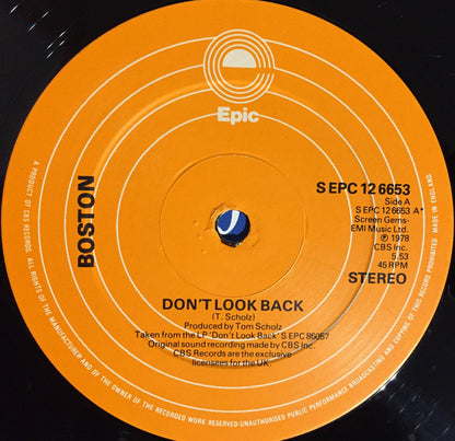 Boston : Don't Look Back  (12", Single, Ltd)