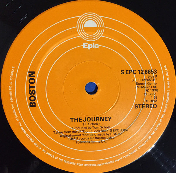 Boston : Don't Look Back  (12", Single, Ltd)