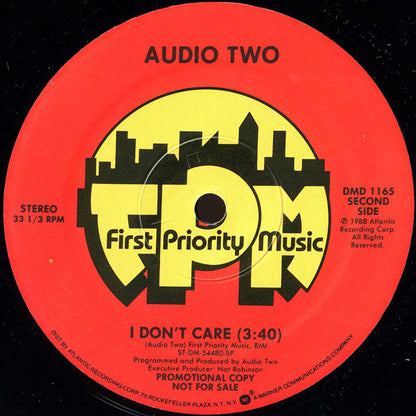 Audio Two : I Don't Care (12", Promo)