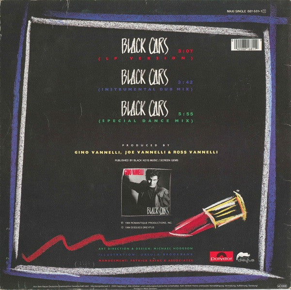 Gino Vannelli : Black Cars (12", Maxi)