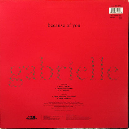 Gabrielle : Because Of You (12", Single)