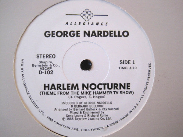George Nardello : Harlem Nocturne  (12", Promo)