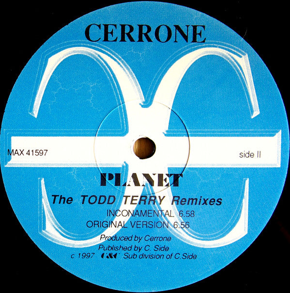 Cerrone : Planet (The Todd Terry Remixes) (12", Single)
