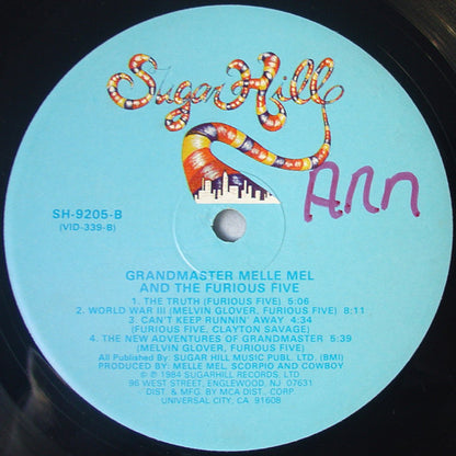 Grandmaster Melle Mel And The Furious Five* : Grandmaster Melle Mel And The Furious Five (LP, Album, Glo)