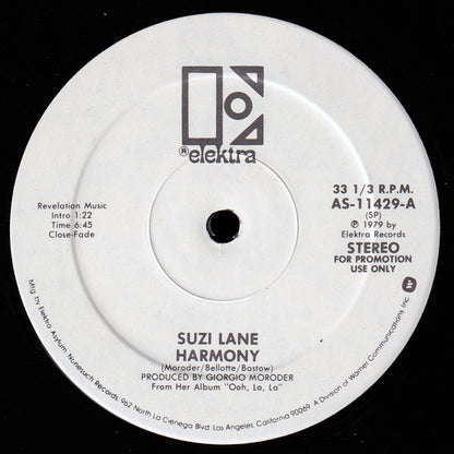 Suzi Lane : Harmony / Ooh, La, La (12", Promo)