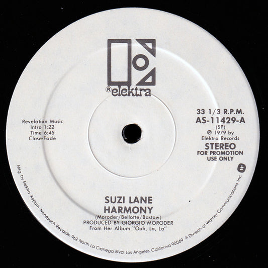 Suzi Lane : Harmony / Ooh, La, La (12", Promo)
