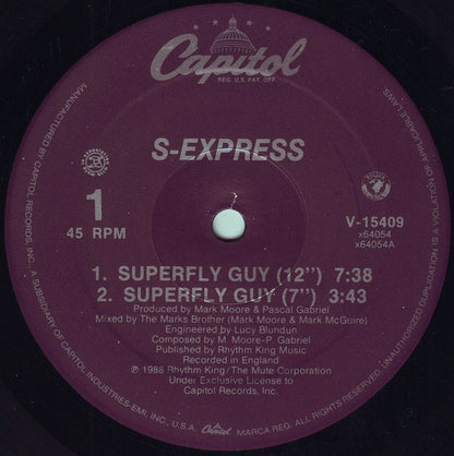 S'Express : Superfly Guy (12", Pur)
