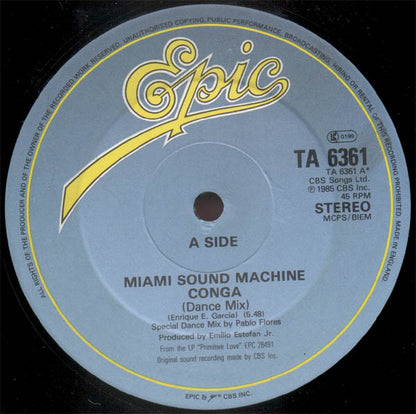 Miami Sound Machine : Conga! (Dance Mix) (12")