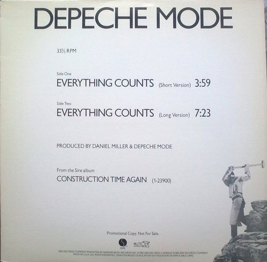 Depeche Mode : Everything Counts (12", Promo)