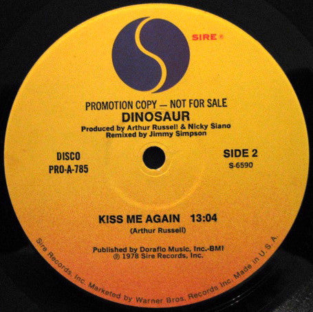 Dinosaur : Kiss Me Again (12", Promo)