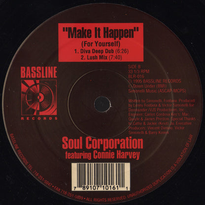Soul Corporation (2) Featuring Connie Harvey : Make It Happen (For Yourself) (2x12")